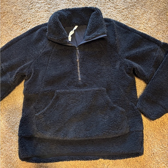 Lululemon Scuba Black Fleece Quarter Zip Hoodie Size M/L - Picture 4 of 6